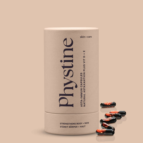 Phystine Astaxanthin Asta-Immun Kapseln mit Produktverpackung